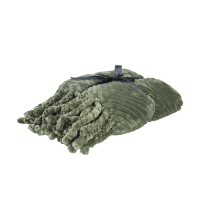 H&S Plaid Tassels Groen 130x160cm