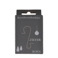 Kerstboomhaakjes Zilver 50 Stuks