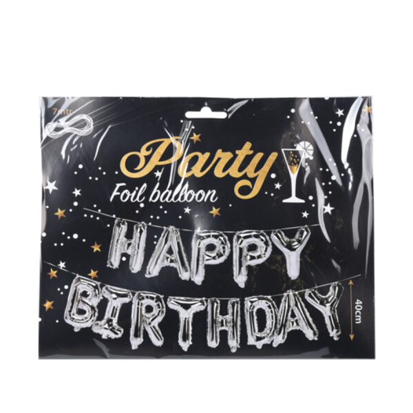 Slinger Ballon Folie Happy Birthday Goud 40cm
