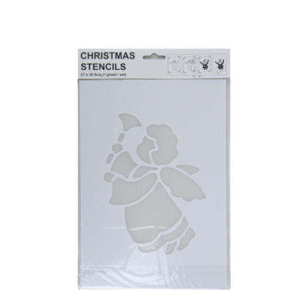 Sjabloon Kerstdesign Engel Zijaanzicht 35x22cm