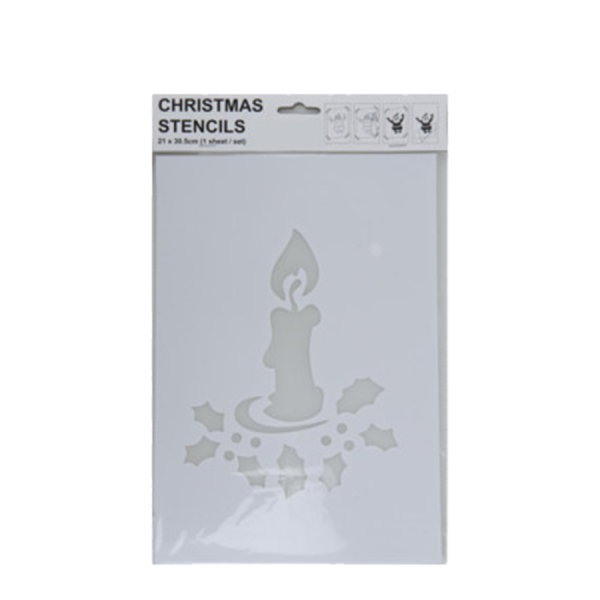 Sjabloon Kerstdesign Kaars 35x22cm