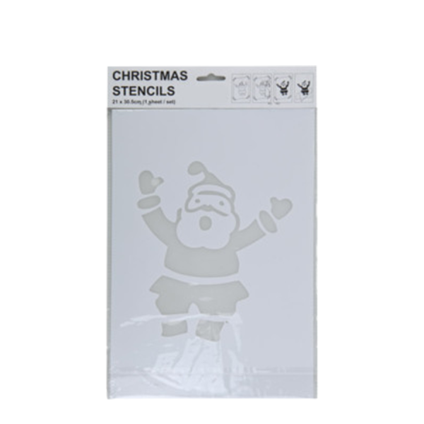 Sjabloon Kerstdesign Kerstman 35x22cm