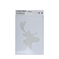 Sjabloon Kerstdesign Rendier Hoofd 35x22cm