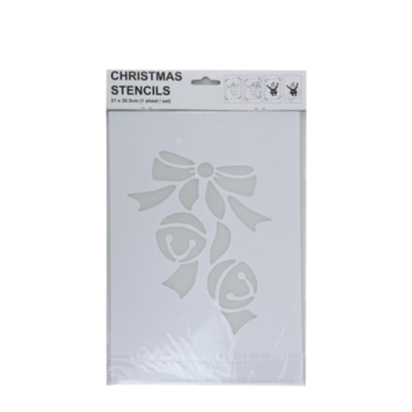 Sjabloon Kerstdesign Kerstbelletjes 35x22cm