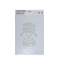 Sjabloon Kerstdesign Sneeuwpop Hoofd 35x22cm