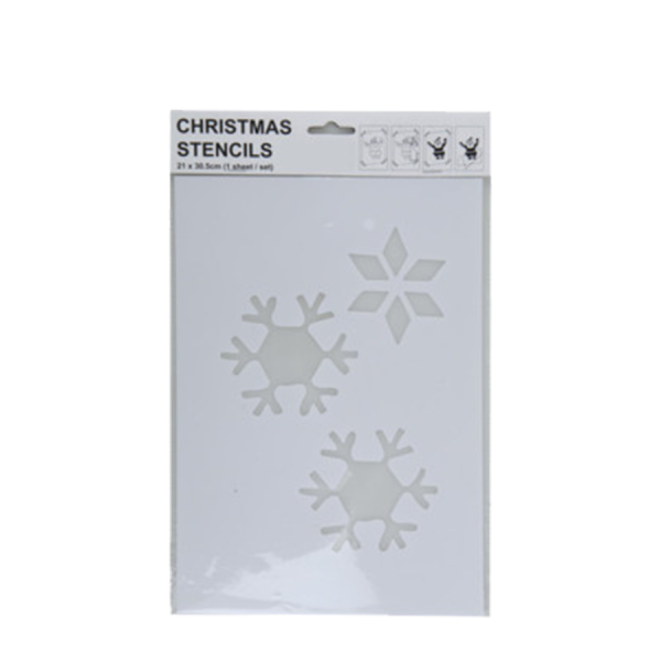 Sjabloon Kerstdesign Sneeuwvlok 35x22cm