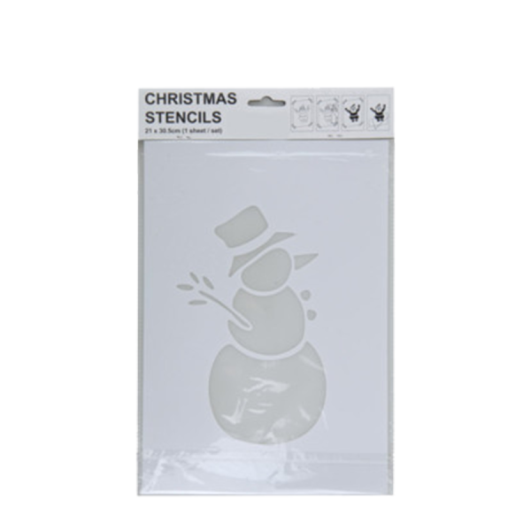 Sjabloon Kerstdesign Sneeuwpop Volledig 35x22cm