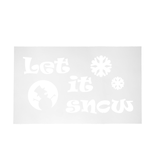 Sjabloon Kerstdesign Let it Snow Sneeuwman 50x30cm