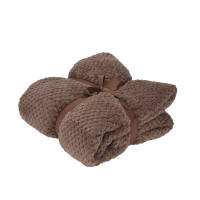 H&S Plaid Fleece Taupe 130x170cm