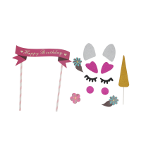 Taartdecoratie Set Eenhoorn 24-delig