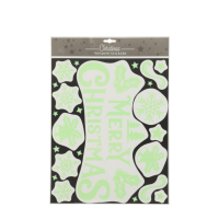 Raamstickers Glow In The Dark Merry Christmas