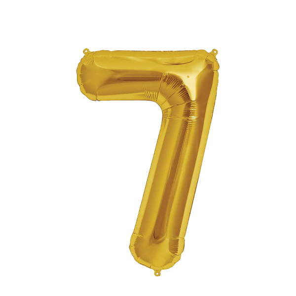 Ballon Folie Cijfer 7 Goud 35cm