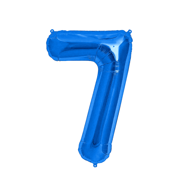 Ballon Folie Cijfer 7 Blauw 35cm