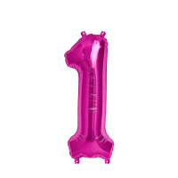 Ballon Folie Cijfer 1 Roze 35cm