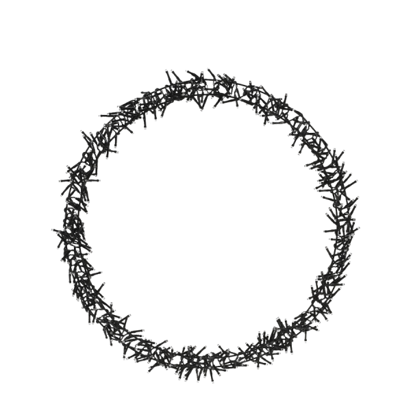 Ring LED Zwart 500 leds Ø58cm