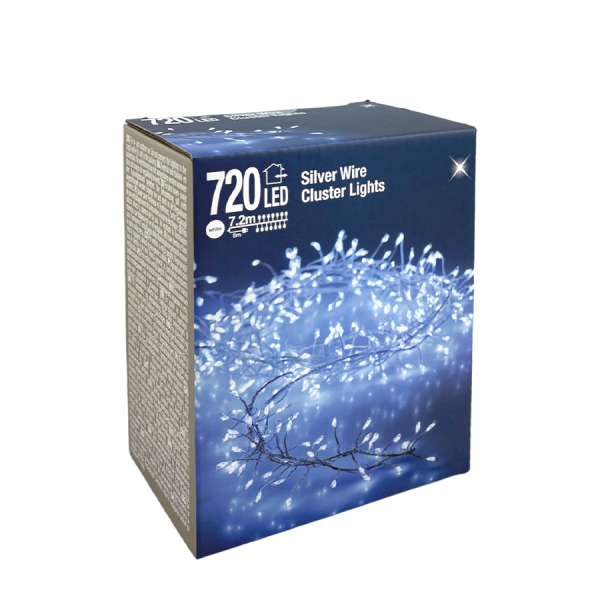 Clusterdraad Wit 720 Leds 720cm