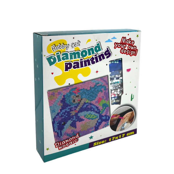 Diamond Painting Set Zeemeermin 17x17cm