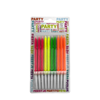 Verjaardagskaars Fluo 10-delig