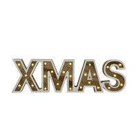 H&S Letters Hout LED Xmas 25LED 38cm