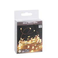 Zilverdraad Flashing LED WW 100 Leds 495cm