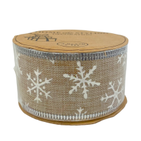 H&S Cadeaulint Jute Sneeuwvlok 3,8x270cm