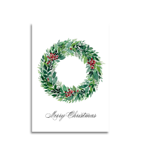 Art by Andu Wenskaart Christmas Wreath