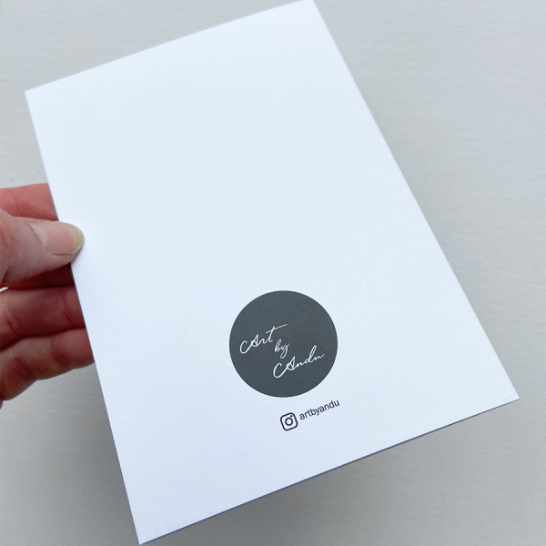 Art by Andu Wenskaart Christmas Blue