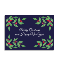 Art by Andu Wenskaart Christmas Blue