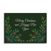 Art by Andu Wenskaart Christmas Green