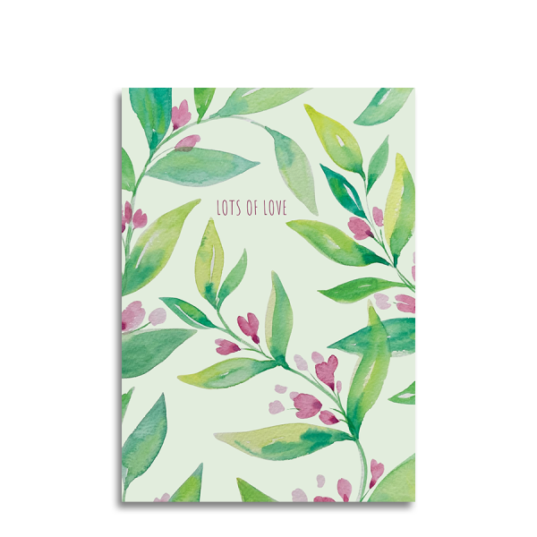 Art by Andu Wenskaart Wavy Green