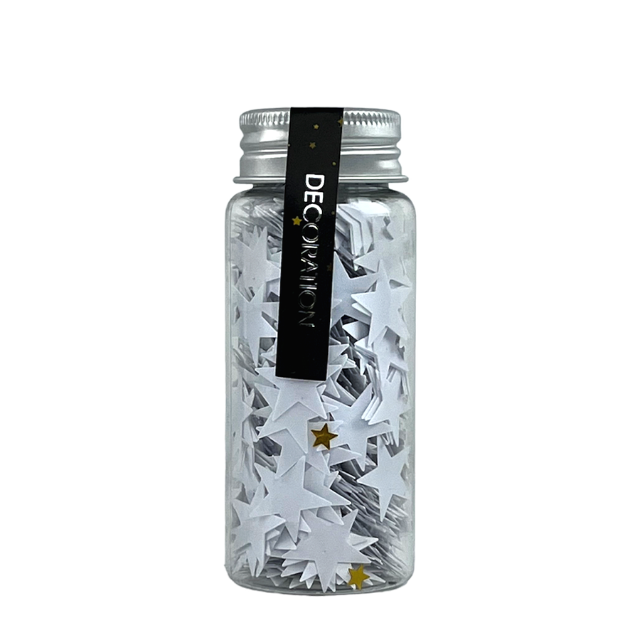 H&S Confetti Wit Ster 40gr
