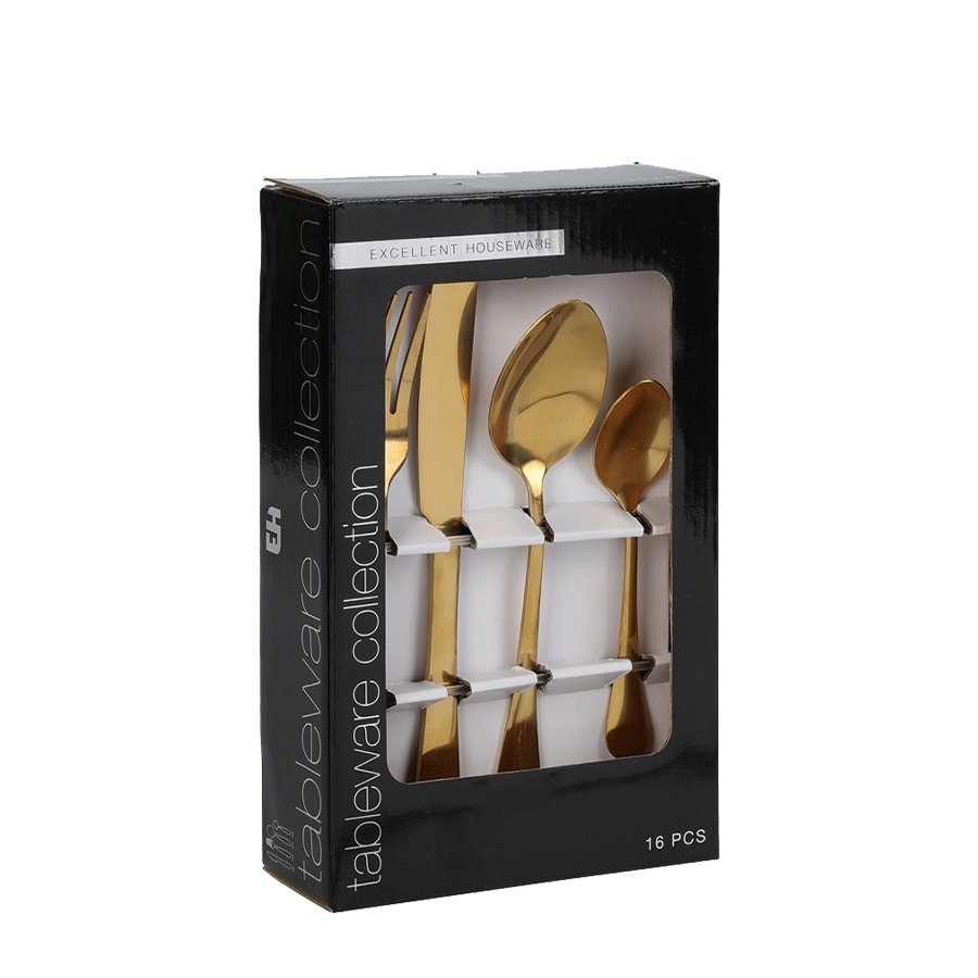 Excellent Houseware Bestekset Goud 16-delig