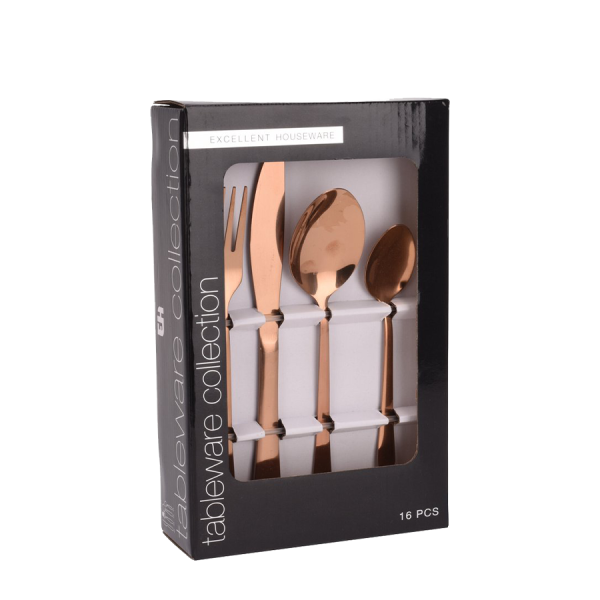 Excellent Houseware Bestekset Koper 16-delig