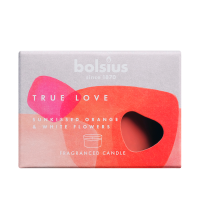 Bolsius Geurglas True Love Sunkiss Orange & White Flowers 63/90mm