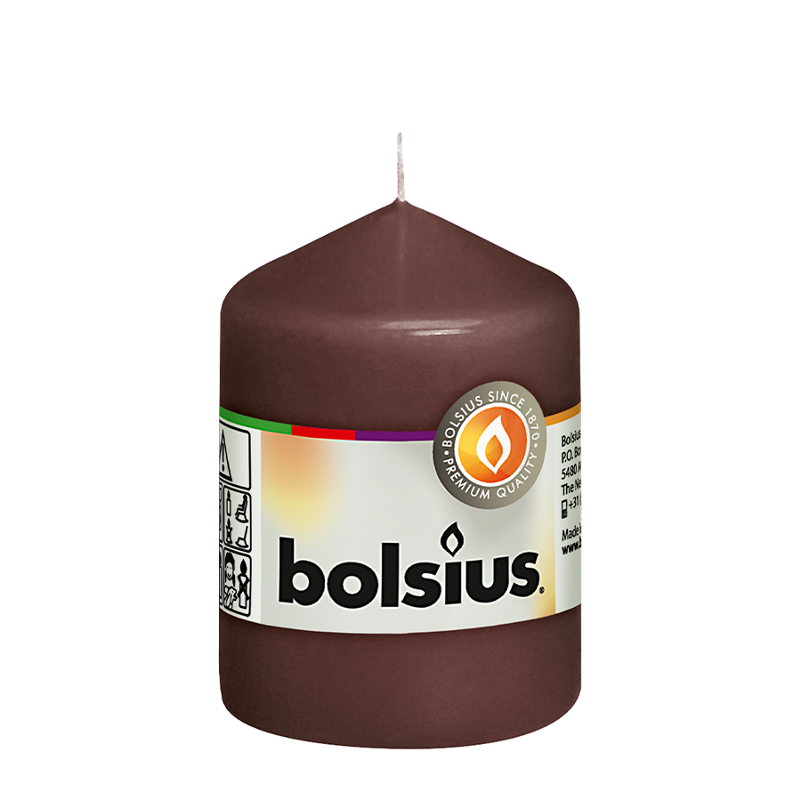 Bolsius Stompkaars Kastanjebruin 80/58mm