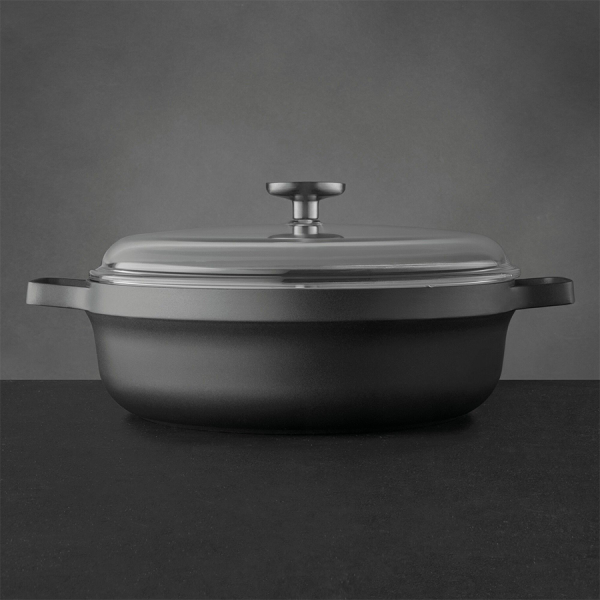 BergHOFF GEM Sauteerpan 2 Handvaten Met Deksel Zwart Ø28cm