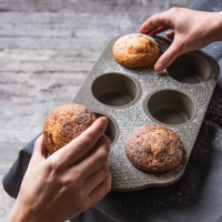 BergHOFF Studio Muffinvorm Met 6 Cups Silicone Beige 32,5x19x4cm