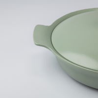 BergHOFF Ron Sauteerpan Met Deksel Gietijzer Groen Ø28cm