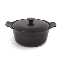 BergHOFF Ron Kookpot Met Deksel Gietijzer Zwart Ø24cm