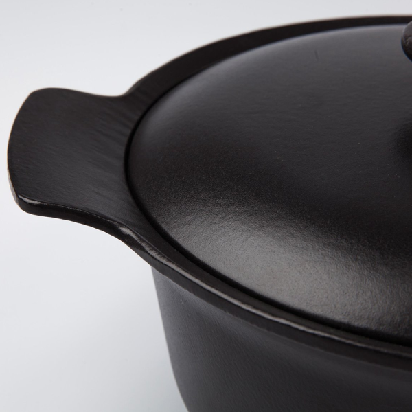 BergHOFF Ron Kookpot Met Deksel Gietijzer Zwart Ø24cm
