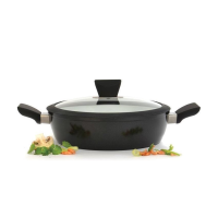 BergHOFF Eclipse Sauteerpan 2 Handvaten Met Deksel Zwart Keramisch Ø26cm