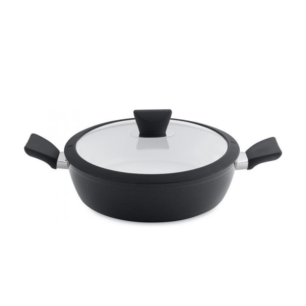 BergHOFF Eclipse Sauteerpan 2 Handvaten Met Deksel Zwart Keramisch Ø26cm