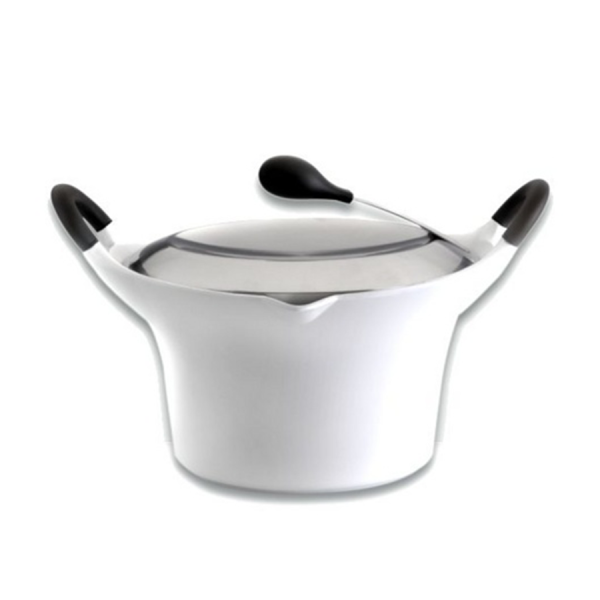 BergHOFF Auriga Kookpot Met Deksel Wit Keramisch Ø18cm
