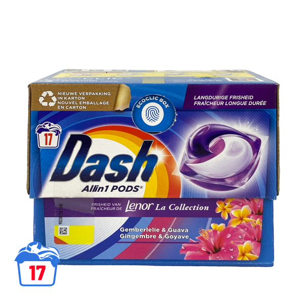 Dash Pods All In 1 Lenor Gemberlelie & Guava 17 stuks