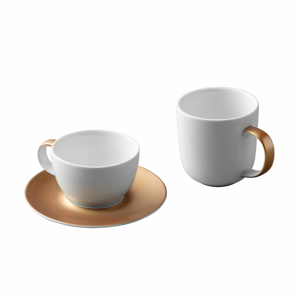 BergHOFF GEM Koffie-/Theeset Wit/Goud 3-delig