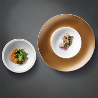 BergHOFF GEM Presentatiebord En Kom Wit/Goud