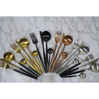 Gemeo Bestekset Serwa Zwart/Zilver Mat 16-delig