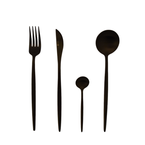 Gemeo Bestekset Serwa Zwart Mat 16-delig