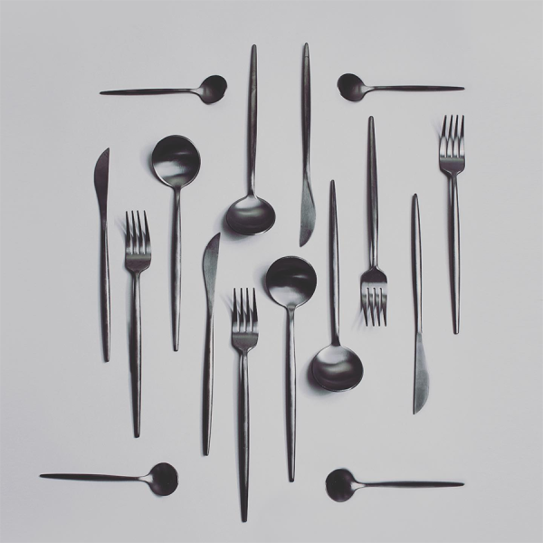 Gemeo Bestekset Serwa Zwart Mat 16-delig