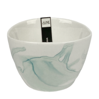 J-line Schaaltje Marmer Blauw Ø9x6cm